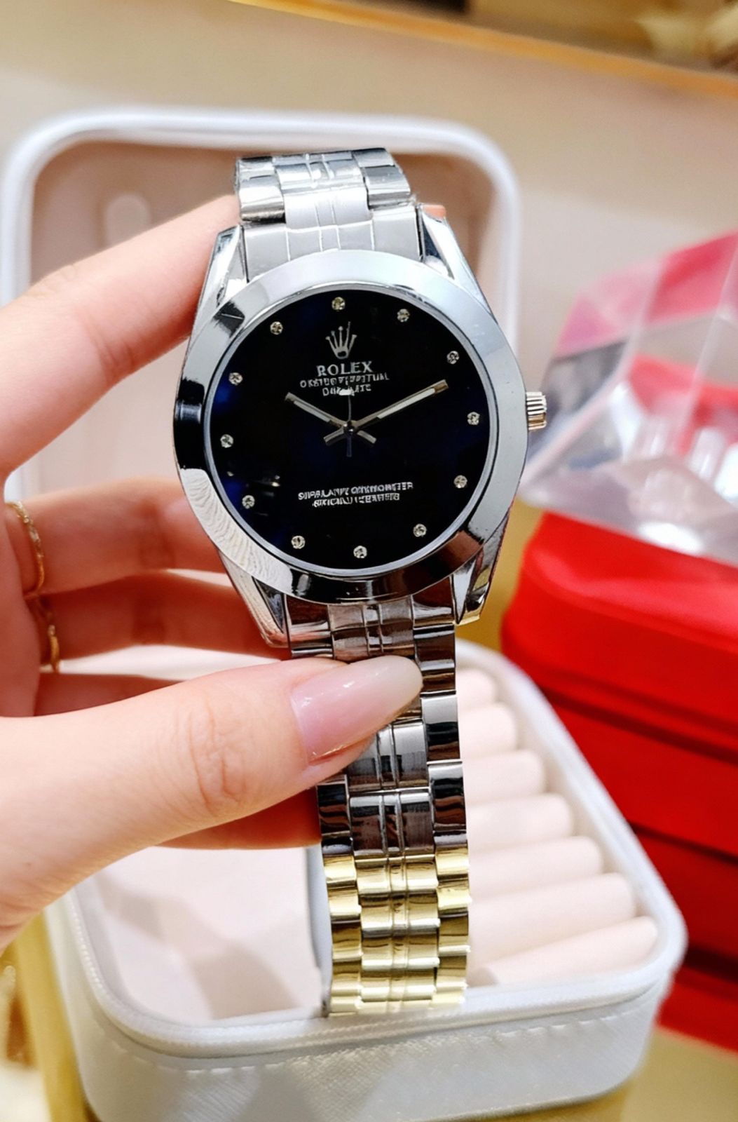 ROLEX STANLEES STEEL GENTS CHAIN WATCH