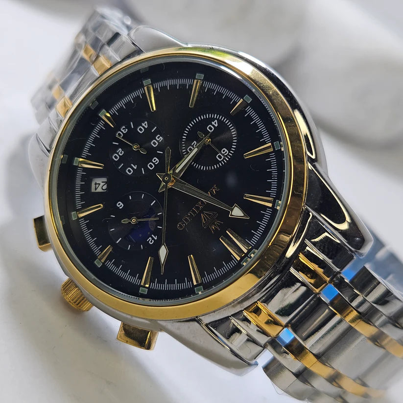 Maixiluo Men's Luxury Stainless Steel Chronograph Watch