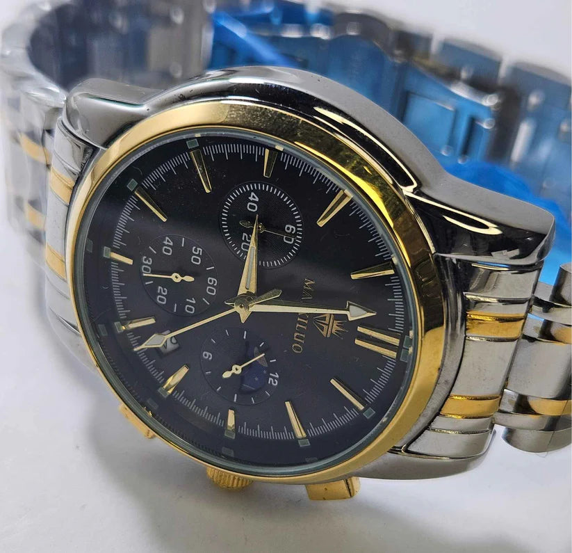 Maixiluo Men's Luxury Stainless Steel Chronograph Watch