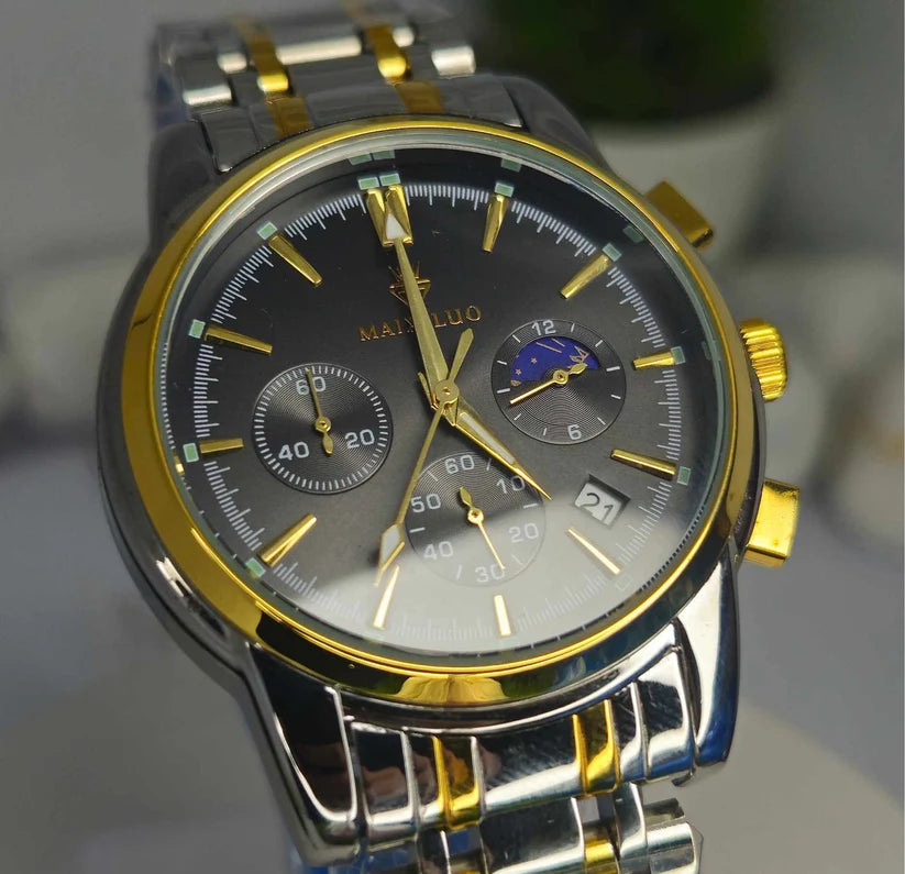 Maixiluo Men's Luxury Stainless Steel Chronograph Watch