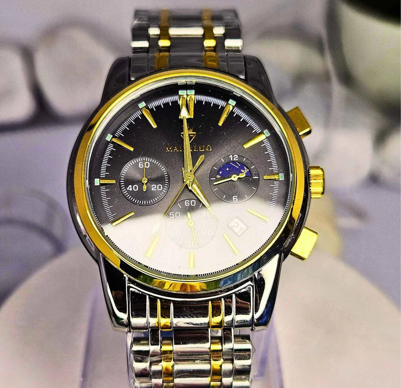 Maixiluo Men's Luxury Stainless Steel Chronograph Watch