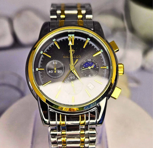 Maixiluo Men's Luxury Stainless Steel Chronograph Watch