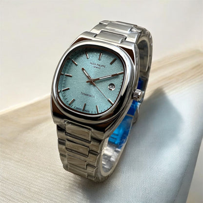 PATEK  PHILIPPE GENEVE STAINLESS STEEL DATE WORKING WATCH