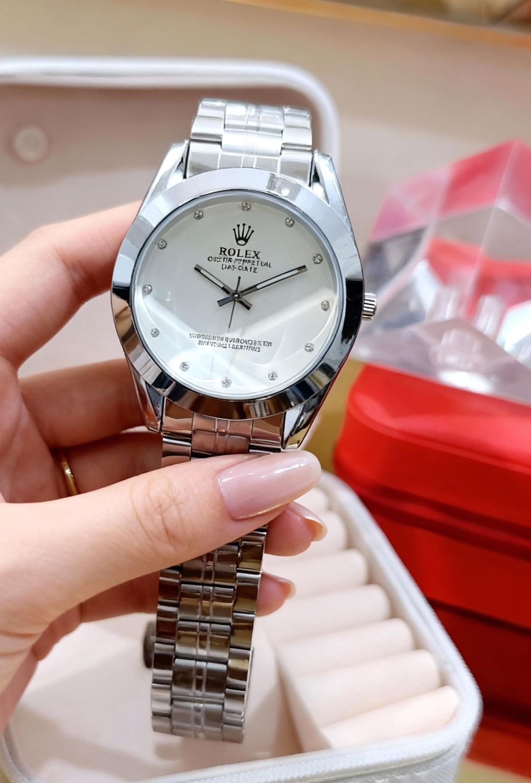 ROLEX STANLEES STEEL GENTS CHAIN WATCH