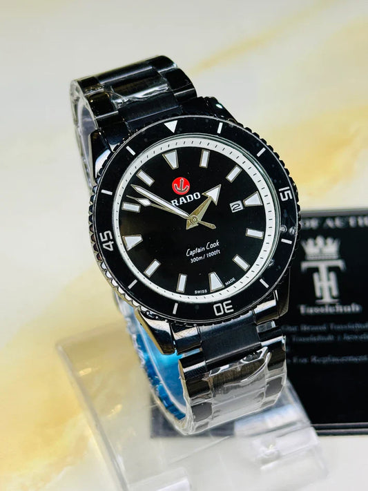 All Black Rado Captain Cook Watch