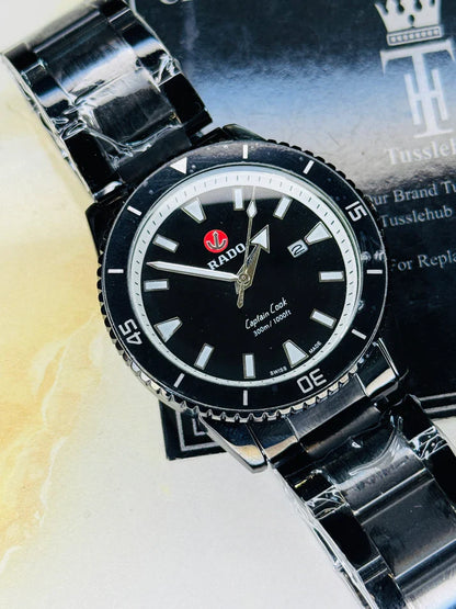 All Black Rado Captain Cook Watch